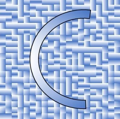 Logo con la letra C disimulada con el fondo
